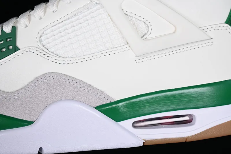 All categories Air Jordan Jordan series basketball shoes Air Jordan 4 LJR version Nk SB x Air Jordan 4 "Pine Green" AJ4 Joe 4 joint white green DR5415-103